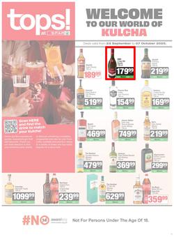 Tops At SPAR Namibia : Welcome To Our World Of Kulcha (23 September - 07 October 2025), page 1
