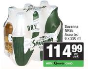 Savanna NRBs Assorted-6 x 330ml Per Pack