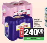 Gordon's Spirit Cooler Cans Assorted-For 2 x 6 x 440ml Per Pack