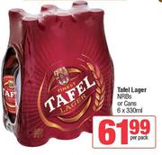 Tafel Lager NRBs Or Cans-6 x 330ml Per Pack