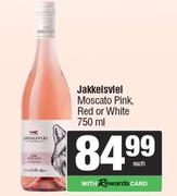 Jakklesvlei Moscato Pink, Red Or White-750ml Each
