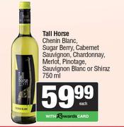 Tall Horse Chenin Blanc Sugar Berry,Cab Sauv,Chardonnay,Merlot,Pinotage,Sauv Blanc Or Shiraz-750ml 