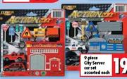City Server Car Set Assorted-9Pcs. Each