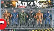 Army Combat Figurines-6 Pack
