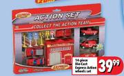14-Piece Die Cast Express Action Wheels Set