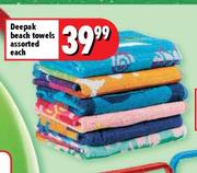 Deepak Beach Towels Assorted Each