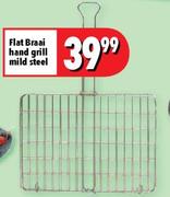 Flat Braai Hand Grill Mild Steel