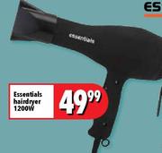 Essentials Hairdryer 1200W
