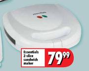 Essentials 2-Slice Sandwich Maker