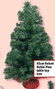 45cm Velvet Noble Pine Table Top Tree