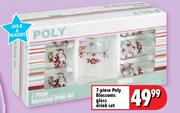 7-Piece Poly Blossoms Glass Drink Set