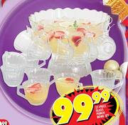 27-Piece Glass Punch Bowl Set