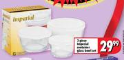 3-Piece Imperial Container Glass Bowl Set