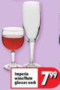 Imperio Wine/Flute Glasses-each