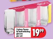 3-Piece Tunna Hi-Ball/Whiskey Glasses-per set