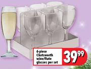 6-Piece Chatsworth Wine/Flute Glasses-per set