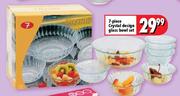 7-Piece Crystal Design Glass Bowl Set