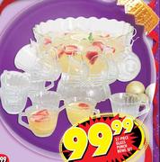 27-Piece Glass Punch Bowl Set