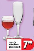 Imperio Wine/Flute Glasses-each