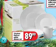 16-Piece Finesse White Dinner Set