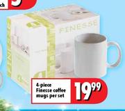 4-Piece Finesse Coffe Mugs-per Set