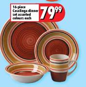 16-Piece Casalinga Dinner Set Assorted Colours-each