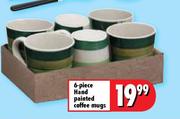 6-Piece Hand Painted Coffee Mugs