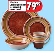 16-Piece Casalinga Dinner Set Assorted Colours Each