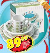 16-Piece Hand Painted Dinner Set Assorted Colours-per set