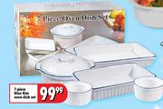 7-Piece Blue Rim Oven Dish Set