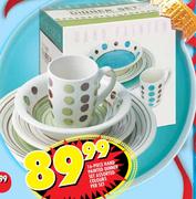 16-Piece Hand Painted Dinner Set Assorted Colours-per set