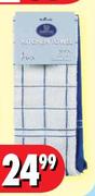 2-Piece Fringed Kitchen Towels Assorted Each