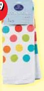 2-Piece Spotted Kitchen Towels Assorted Each