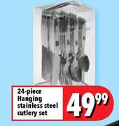 24-Piece Hanging Stainless Steel Cutlery Set