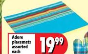 Adore Placemats Assorted Each