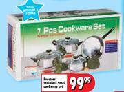 Premier Stainless Steel Cookware Set-7 Piece