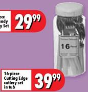 Cutting Edge Cutlery Set in Tub-16 Piece