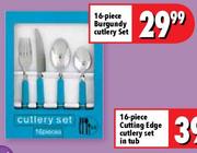 Burgundy Cutlery Set-16 Piece