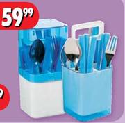 16-Piece Cutlery Set in Holder-each