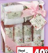 Floral Bath Gift Set