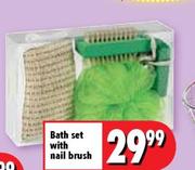 Bath Set With Nail Brush