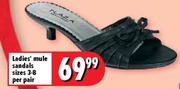Ladies Mule Sandals Sizes 3-8 Per Pair