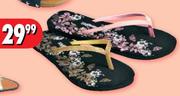 Ladies' Glitter Thong Sandals Sizes 3-8-per pair
