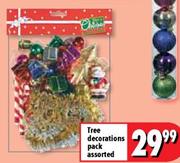 Tree Decorations Pack Assorted