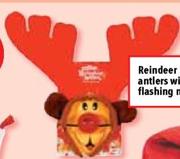 Reindeer Anthlers With Flashing Nose