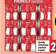 Family Christmas Crackers 6-Pack