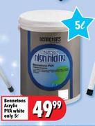 Bennetons Acrylic PVA White Only 5l