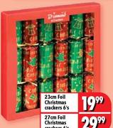 Foil Christmas Crackers-6's 27cm