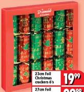 Foil Christmas Crackers-6's (27cm)