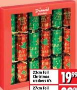 Foil Christmas Crackers-6's (23cm)
